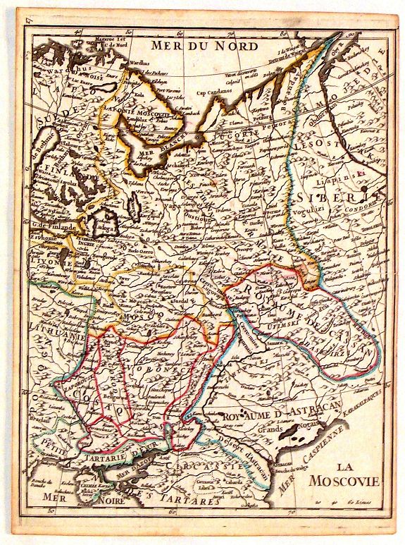 LE ROUGE, G., La Moscovie., antique map, old maps