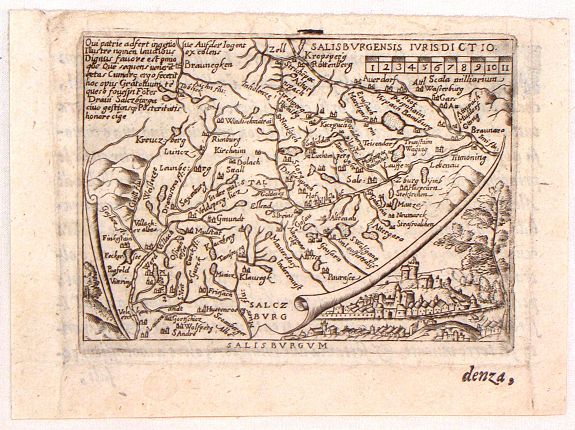 ORTELIUS , A., Salisburgensis Jurisdictio., antique map, old maps