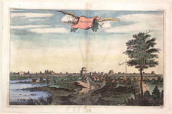 NIEUHOFF, J., Xantsui., antique map, old maps