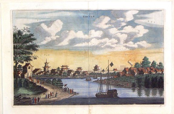 NIEUHOFF, J., Single, China., antique map, old maps