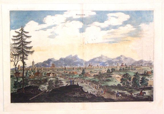 NIEUHOFF, J., Peking, China., antique map, old maps