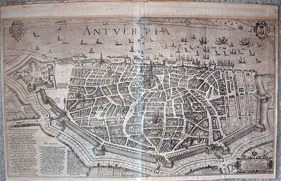 BRAUN, G. / HOGENBERG, Fr., Antverpia., antique map, old maps