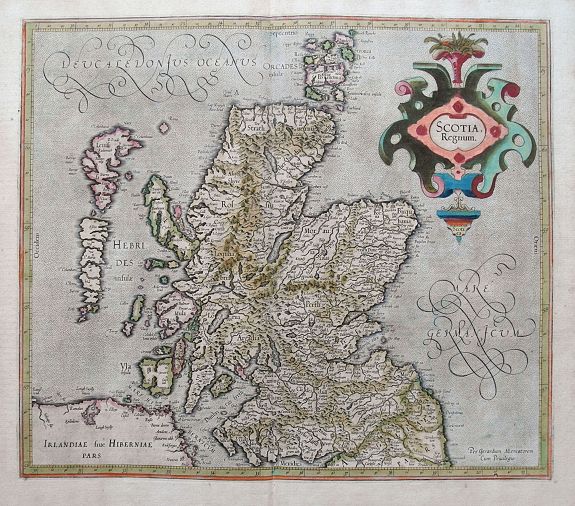 MERCATOR,G / HONDIUS, J., Scotia Regnum., antique map, old maps