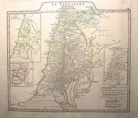 D' ANVILLE, J.B., La Palestine., antique map, old maps