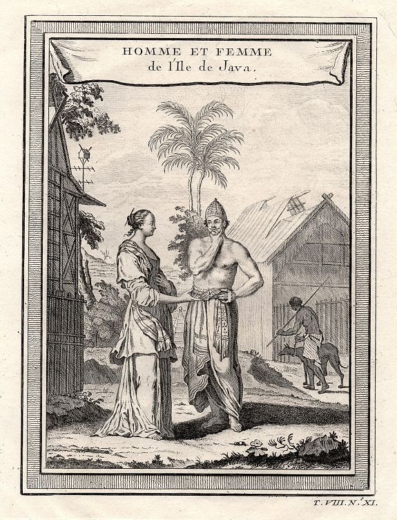 SCHLEY, Jakob van, Homme et Femme de l'Ile de Java. , antique map, old maps