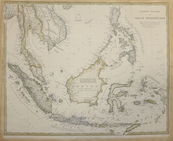 Society for the Diffusion of Useful Knowledge, Eastern Islands or Malay Archipelago., antique map, old maps