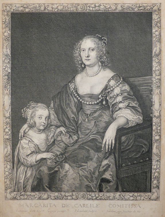 LOMBART, Pierre, Margarita de Carlile Comitissa., antique map, old maps