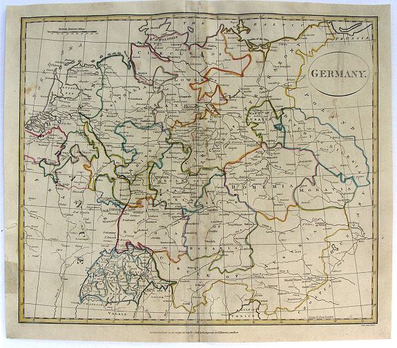 NEELE, Germany., antique map, old maps