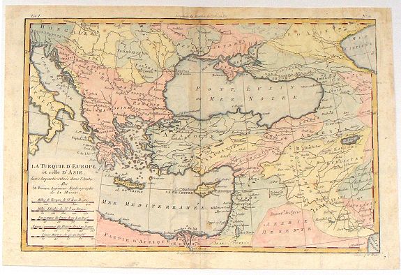 BONNE, R.,, La Turquie d’Europe et Celle D’Asie., antique map, old maps
