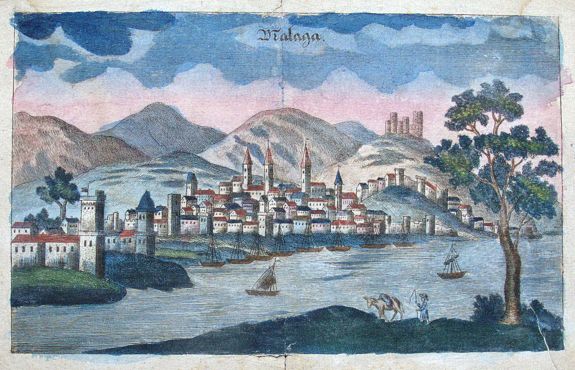 ANONYMOUS, Malaga., antique map, old maps