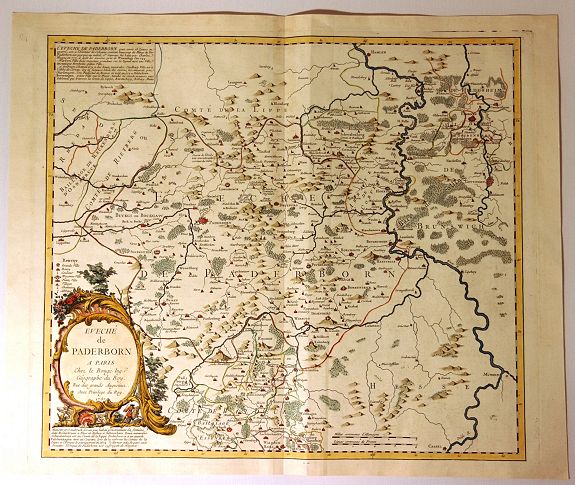LE ROUGE, G., Evache de Paderborn., antique map, old maps
