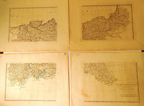 BORGHI, B., La Bassa Germania (4 Maps), antique map, old maps