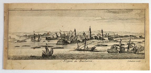 PEETERS, J., Tripoli de Barbaria., antique map, old maps