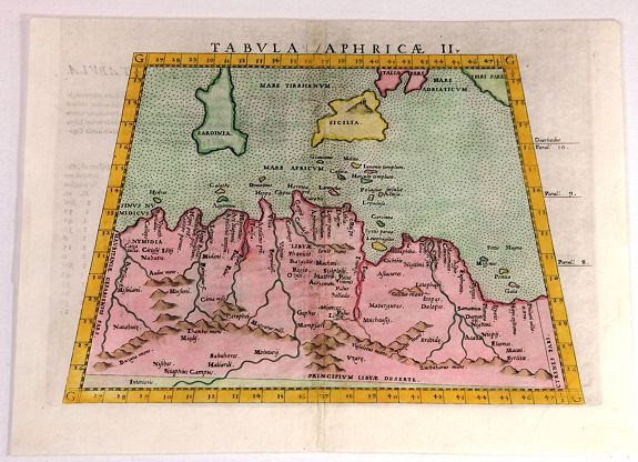 PTOLEMY/RUCELLI., Tabula Aphricae II, antique map, old maps