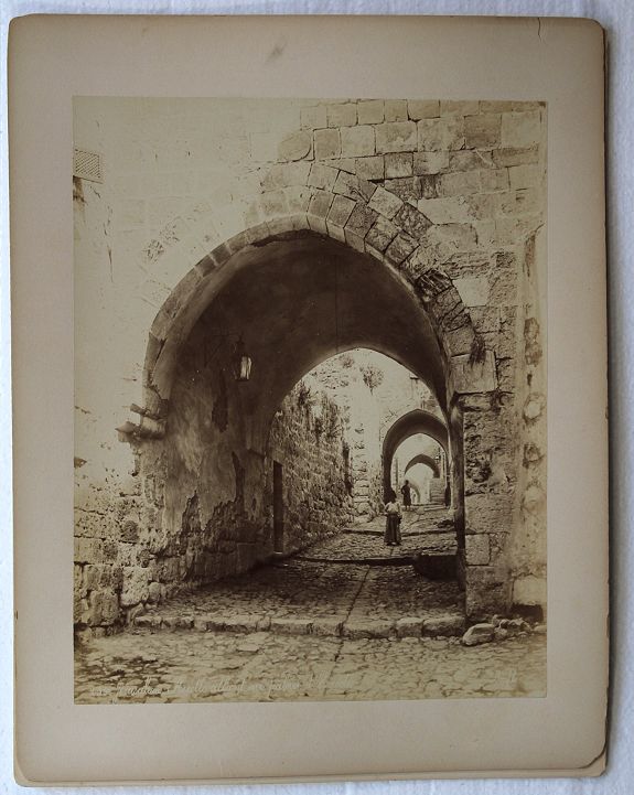 Bonfils, Ruelle alland au palais d'Herod, antique map, old maps