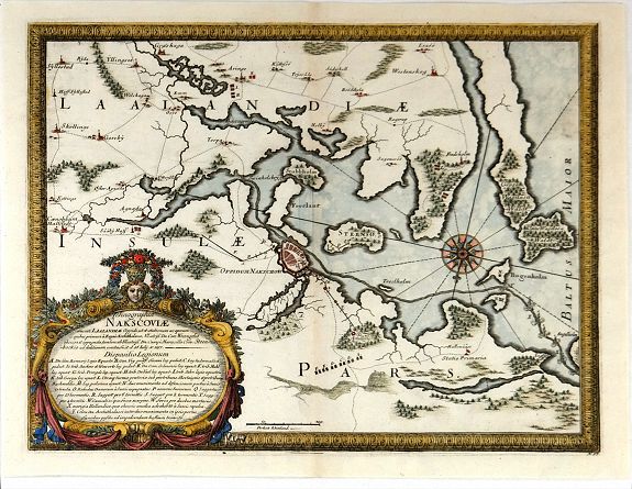 DAHLBERG / PUFENDORF., Ichnogrphia Nakscoviae., antique map, old maps