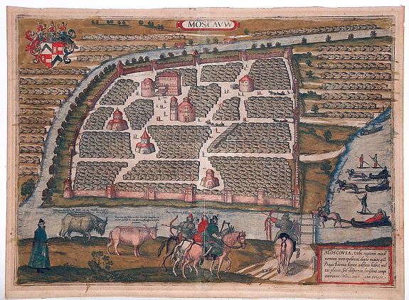 BRAUN, G. / HOGENBERG, Fr., MOSCAVW, antique map, old maps