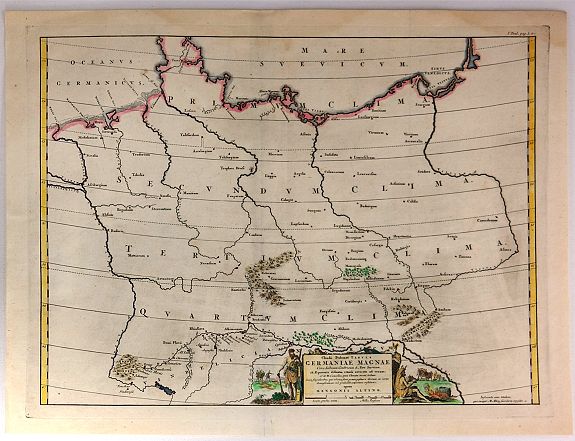 ALTING, M., Claudii Ptolemaei Tabula Germaniae Magnae, antique map, old maps