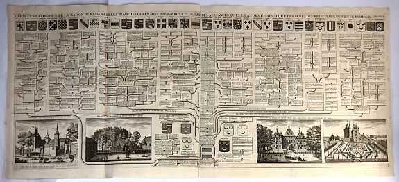 CHATELAIN, H.,, Carte Genealogique de la Maison de Wassenaar …, antique map, old maps