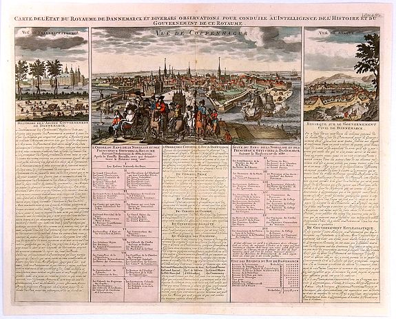 CHATELAIN, H., Carte de l'Etat du Royaume de Dannemarck..., antique map, old maps