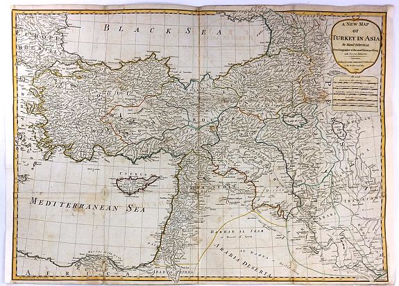 D'ANVILLE. J.,, A New Map of Turkey in Asia…, antique map, old maps