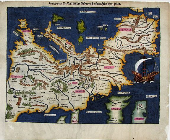 MÜNSTER, S., Europa / das ein Drittheil der Erden / nach gelegenheit unsern zeiten., antique map, old maps