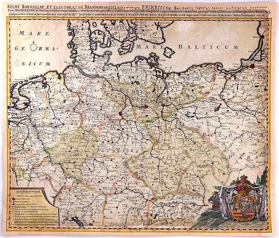 SCHENK, P., Regni Bourussiae et Electoratus Brandenburgici, antique map, old maps