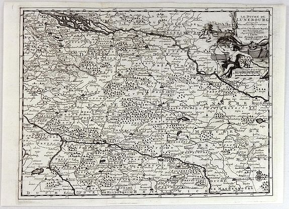 VAN DER AA, P., Le Duche de Lunebourg., antique map, old maps