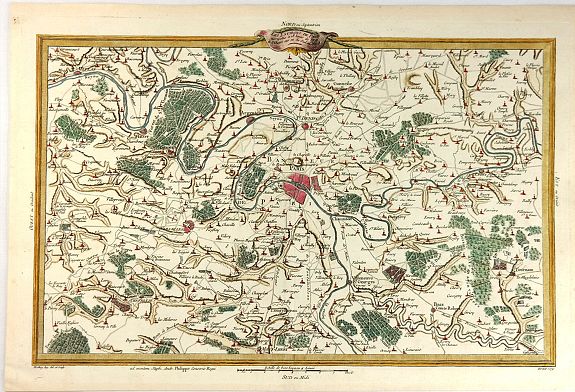 PHILLIPPE, A., Les Environs de Paris..., antique map, old maps