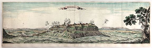 COCHIN, N., Monmedi en Luxemberg., antique map, old maps
