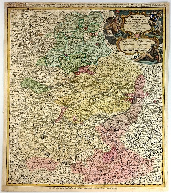 HOMANN, J., Bavariae Circulus et Electorat in Suasquasque Ditiones…, antique map, old maps