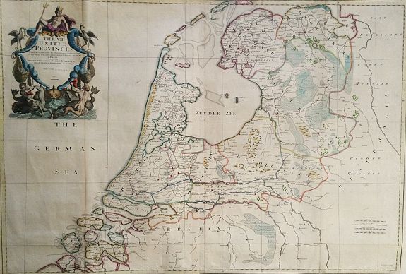SENEX, J., The VII United Provinces - 1709, antique map, old maps