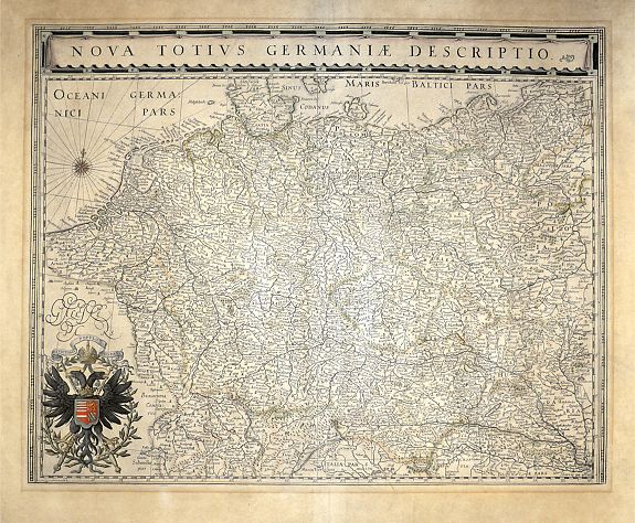BLAEU, W., Nova totius germaniae descriptio., antique map, old maps