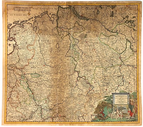 DANKERS, J., Circulus Westphaliae cum Omnibus Suis Subjacentibus…., antique map, old maps