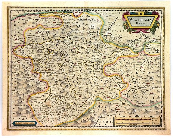 BLAEU, W., Westphalia Ducatus., antique map, old maps