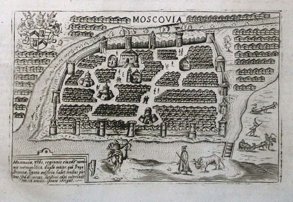 LASOR A VAREA, A., Moscovia., antique map, old maps