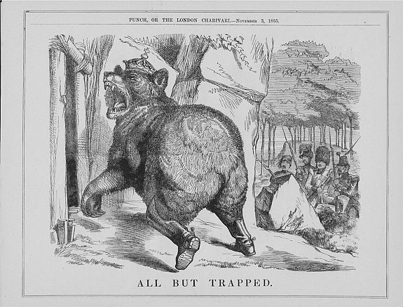 Joseph Swain – PUNCH., A set of 20 humorous prints from the Russian Empire's war with the French and British Empire's and beyond, antique map, old maps