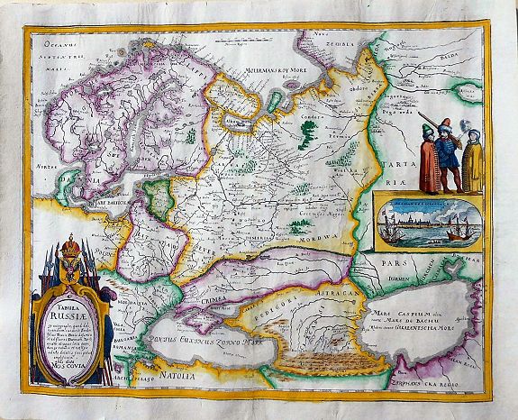 Merian, M., Tabula Russiae., antique map, old maps
