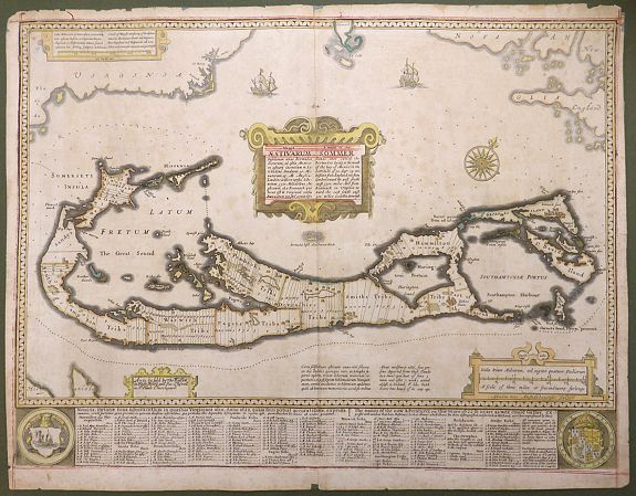 SPEED, J., Aestivarum Insularum alias Bermudas..., antique map, old maps