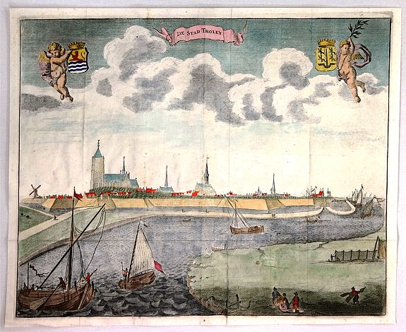 SMALLEGANGE, M., De Stad Tholen, antique map, old maps