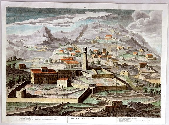 BELLIER, P., Plan de la Ville de Nazareth, antique map, old maps