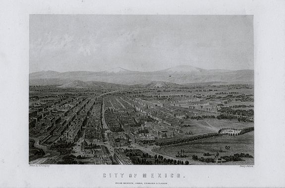 G. F. Sargent – Henry Adlard , City of Mexico, antique map, old maps