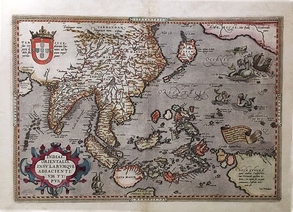 ORTELIUS, A., Indiae Orientalis, Insularumque Adiacientium Typus., antique map, old maps