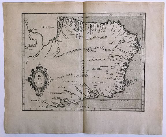 WYTFLIET, C., Brasilia, antique map, old maps