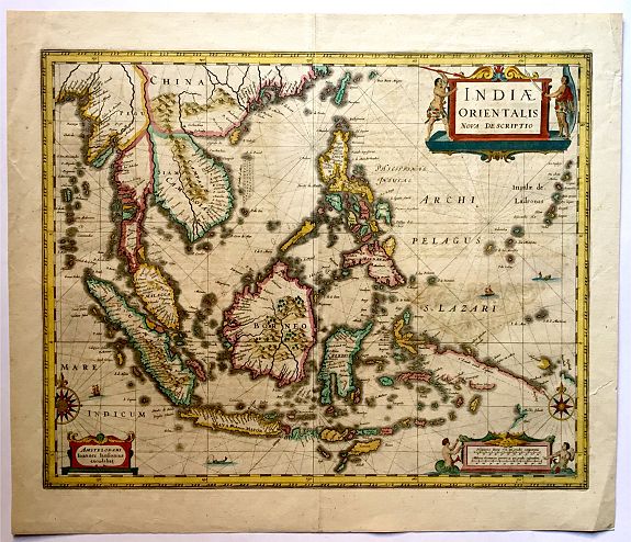 JANSSONIUS, J., Indiae Orientalis Nova Descriptio, antique map, old maps