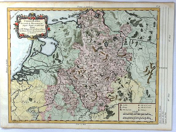 DE PRETOT, P., Chorographie du Cercle de Westphalie d'apres Visscher, antique map, old maps