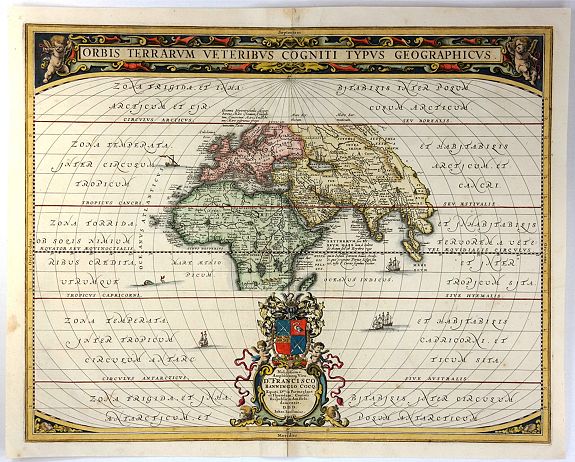 JANSSON, J., Orbis Terrarum Veteribus Cogniti Typus Geographicus., antique map, old maps