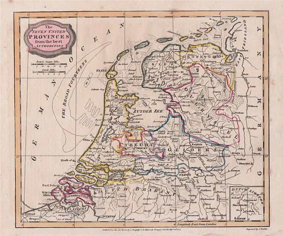 BARLOW, James, The Seven United Provinces from the Best Authorities., antique map, old maps