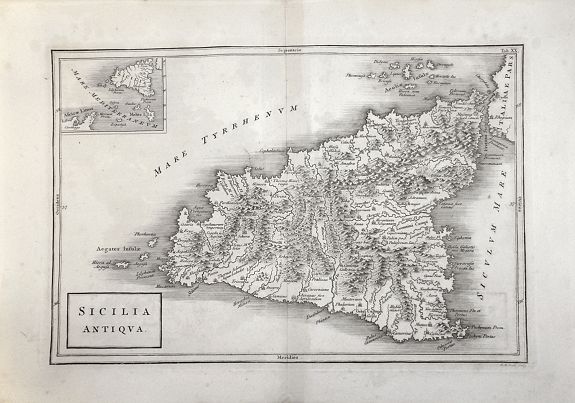Christophorus Cellarius - Richard William Seale, SICILIA ANTIQUA., antique map, old maps