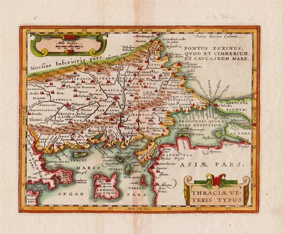 CLUVER / JANSSONIUS, J., Thraciae Veteris Typus., antique map, old maps